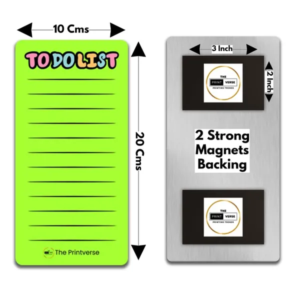 To-Do_List_Magnet_With_Marker|20X10Cm|Metal_Built|Waterproof|Glossy_Finish|Strong_Magnetic_Hold|Trendy_Way_To_Note_Your_List|Gifting_Items