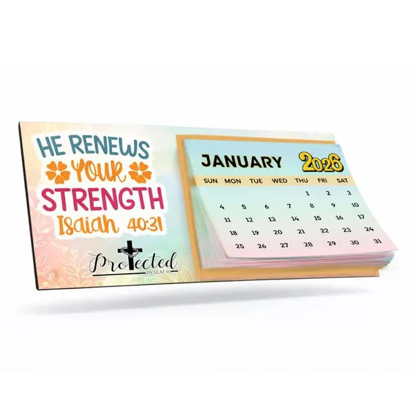 The_Printverse_Bible_Verse_2026_Calender_Fridge_Magnet|20X10_Cms|1Mm_Full_Magnet_Backing|Bless_Your_Space|Unique_Gifting_Option_Unlocked|Isaihs_40:31