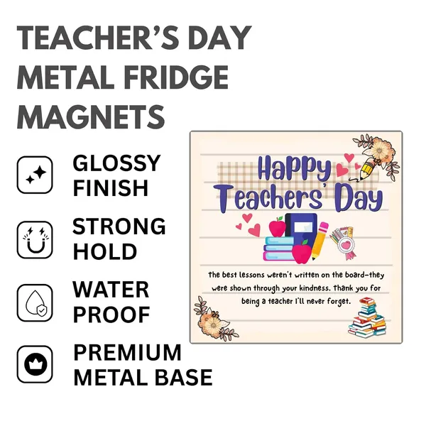The_Print_verse_Teachers_Day_Themed_Fridge_Magnets|Set_of_4_Pcs|3X3_Inch|Glossy|Durable|No_Colour_Fade_Lifetime|Waterproof_Gifts_for_Teacher_Day|2026