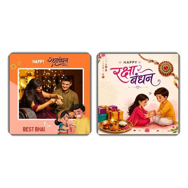 The_Printverse_Personalized_Rakshabandhan_Fridge_Magnet|Set_of_2|3x3_inch|Metal_Fridge_Magnet|Custom_Design|Waterproof|Glossy|Best_Rakhi_Gift