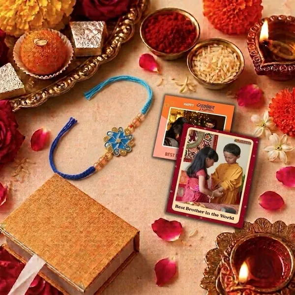 The_Printverse_Rakshabandhan_Gift_Box|1_Pc_Designer_Rakhi_+_2_Pcs_Custom_Fridge_Magnets_(4X3|3X3_Inch)|Luxury_Hard_Gift_Box_Packing|Rakhi_Gift_Hamper_for_Bhai-Neel_Chakra
