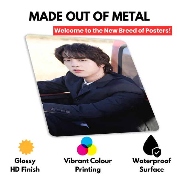 JIN_Metal_Posterwith_Magnet_Attachment_|_Everlasting_Colours_|_Durable|_Waterproof|_Glossy|_Anime,_Gaming,_Cars_Home_Decor_Options