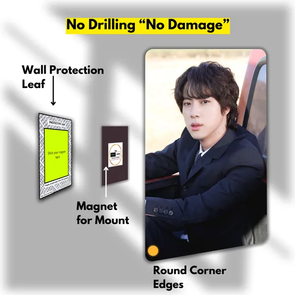 JIN_Metal_Posterwith_Magnet_Attachment_|_Everlasting_Colours_|_Durable|_Waterproof|_Glossy|_Anime,_Gaming,_Cars_Home_Decor_Options