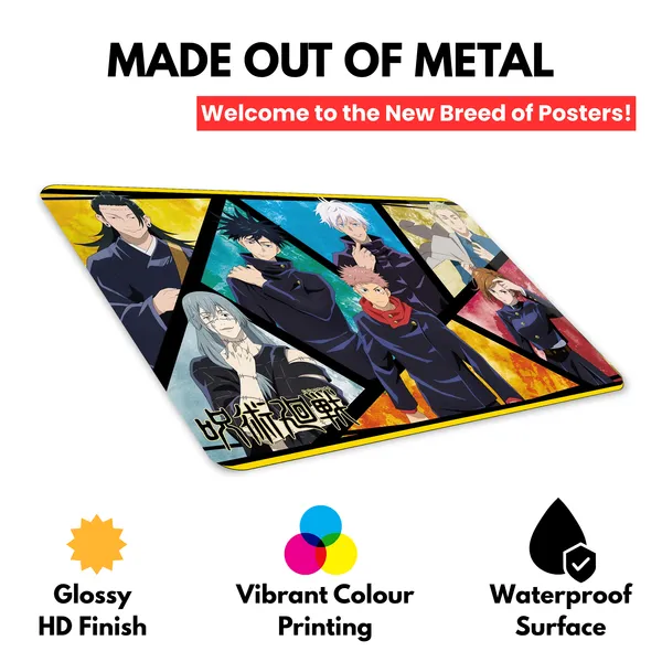 JJK_Group_with_Magnet_Attachment_|_Everlasting_Colours_|_Durable|_Waterproof|_Glossy|_Anime,_Gaming,_Cars_Home_Decor_Options