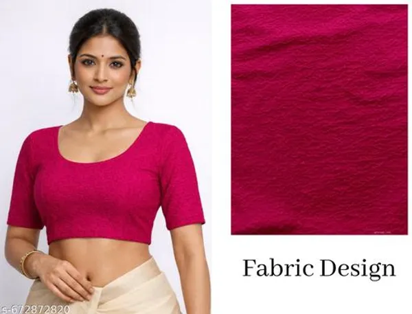 Pink_Cotton_Silk_Premium_Saree_Blouse_For_Women