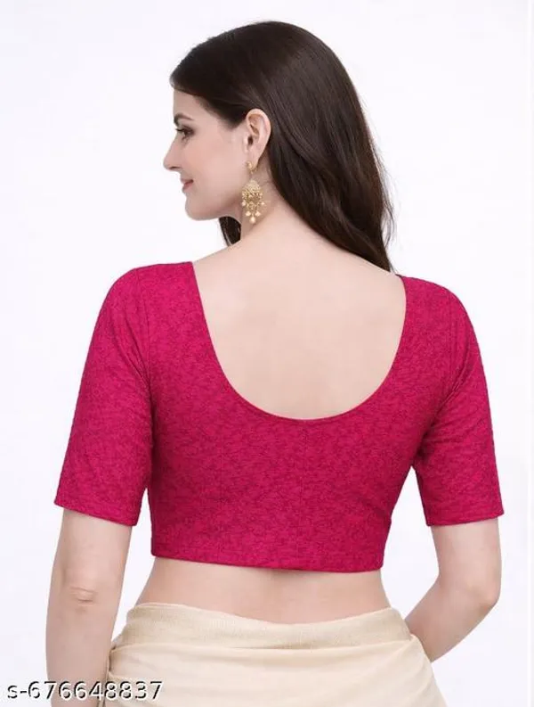 Pink_Cotton_Silk_Premium_Saree_Blouse_For_Women