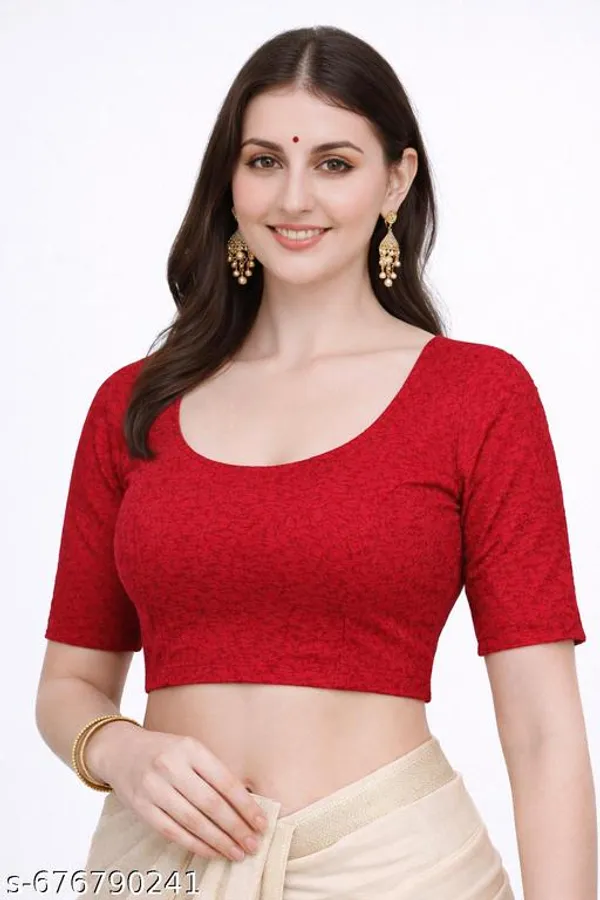 Black_Cotton_Silk_Premium_Saree_Blouse_For_Women