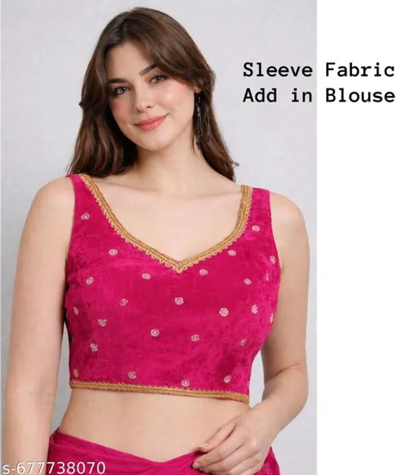Pink_Cotton_Silk_Premium_Saree_Blouse_For_Women