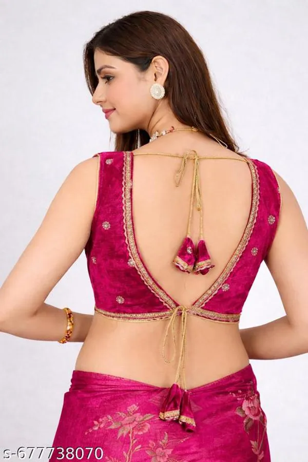Pink_Cotton_Silk_Premium_Saree_Blouse_For_Women
