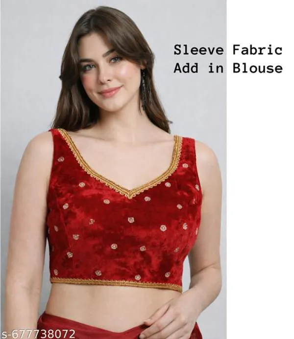 Maroon_Cotton_Silk_Premium_Saree_Blouse_For_Women