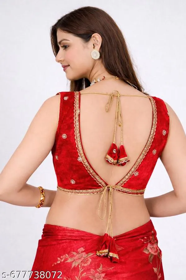 Maroon_Cotton_Silk_Premium_Saree_Blouse_For_Women