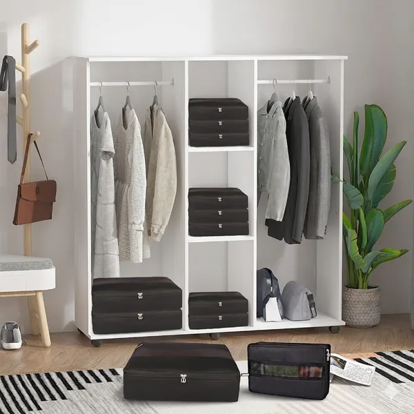 Pack_Of_4_Black_Clothes_Storage_Box/Covers/Bags_With_Zip