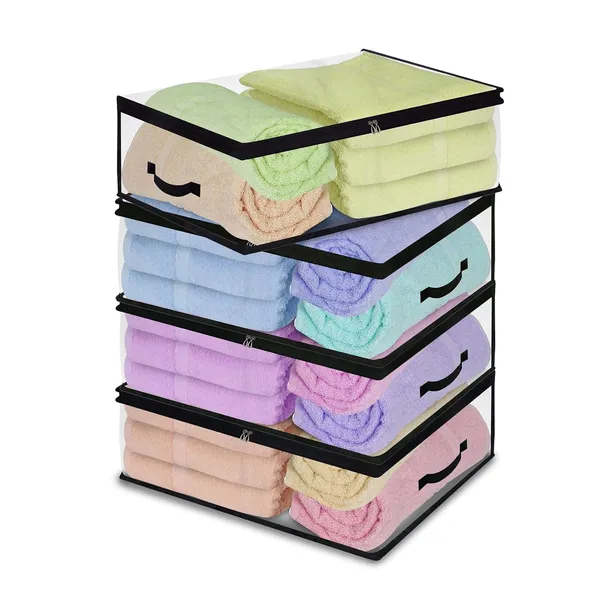 Pack_Of_4_Transperent_Premium_With_Zip_Saree_Organizer_For_Wardrobe_Saree_Bags_Storage_Saree_Covers_For_Storage