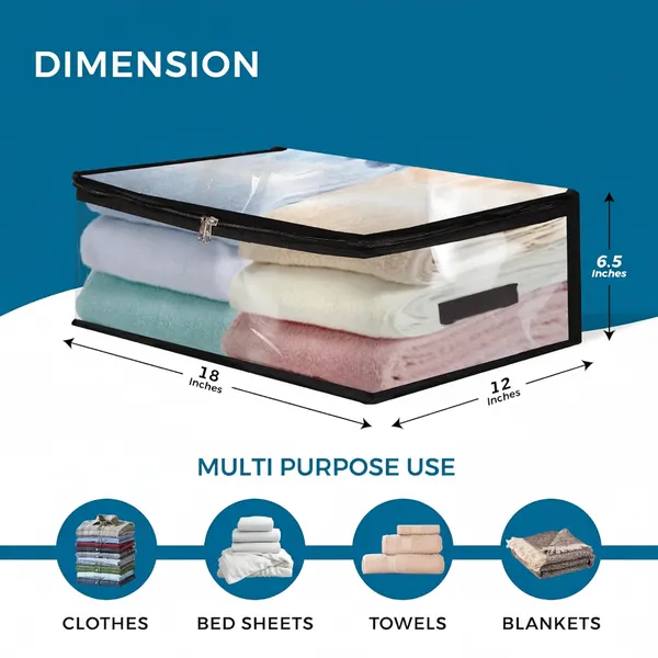 Pack_Of_4_Transperent_Premium_With_Zip_Saree_Organizer_For_Wardrobe_Saree_Bags_Storage_Saree_Covers_For_Storage