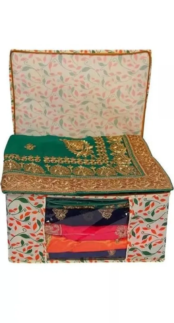 Pack_Of_6__Multicolour_Non_Woven_Fabric_Saree_Cover/_Clothes_Organiser_For_Wardrobe