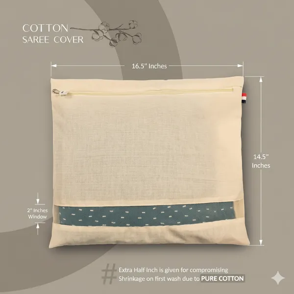 Pack_Of_12_Beige_Cotton_Saree_Bags/Covers_For_Storage_Big_Size_Single