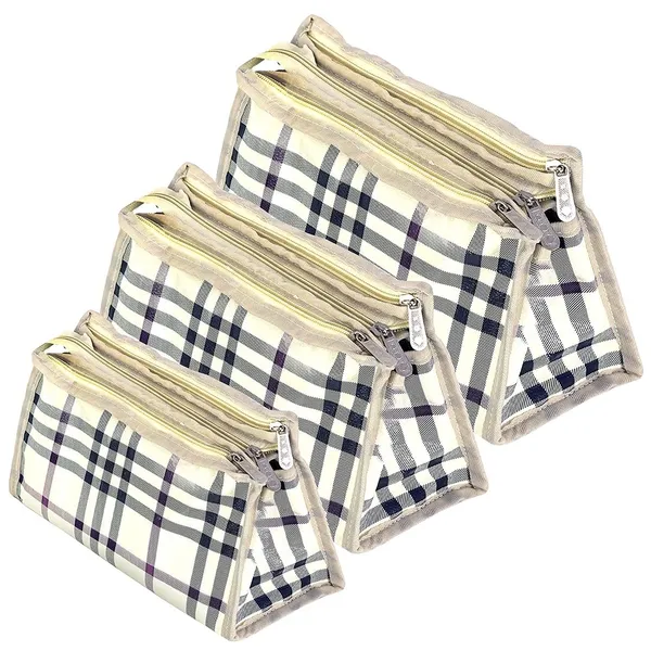 Pack_Of_3_Cream_Polyester_Travel_Cosmetic_Pouch_Multipurpose_Organizer_For_Makeup,Jewelry,Toiletries_&_Accessories_Organizer_Synthetic_Material-Compact_&_Lightweight_For_Unisex