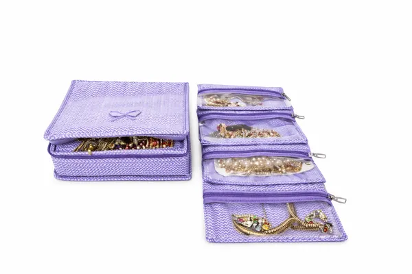 Purple_Multipurpose_Travel_Jewellery_Pouch_,Makeup_Pouch,_Storage_Bag,_Organizer,_Travel_Pouch_And_Bangle_Roll,_Contains_4_Large_Pouches_For_Necklaces