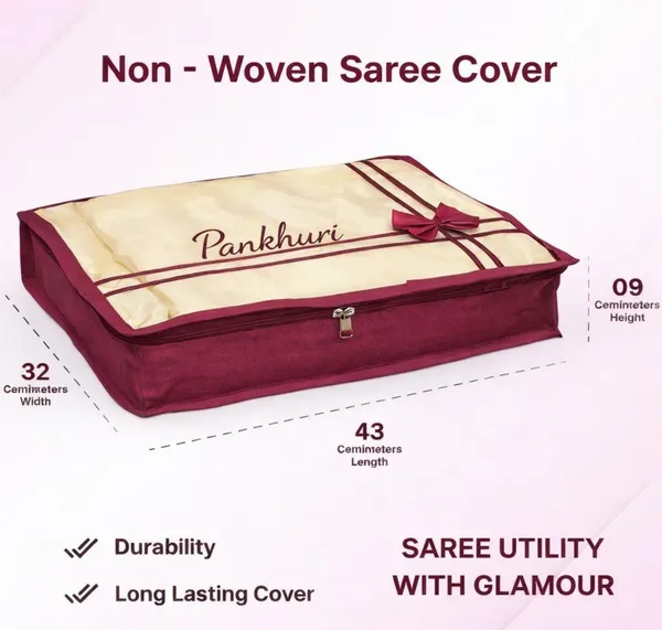 Pack_Of_6__Multicolour_Premium_100_Gsm_Non_Woven_Saree_Cover,Bow_Design_Saree_Cover_Clothes_Cover