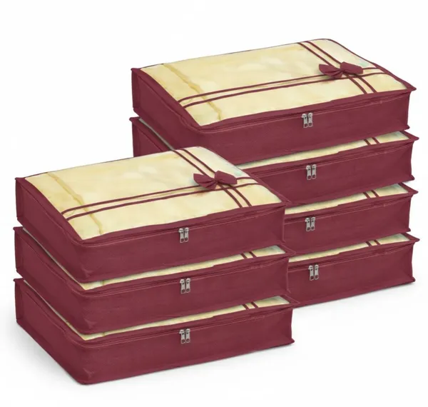 Pack_Of_6__Multicolour_Premium_100_Gsm_Non_Woven_Saree_Cover,Bow_Design_Saree_Cover_Clothes_Cover