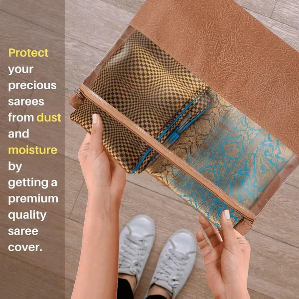 Pack_Of_12_Beige_Non-Woven_Saree_Covers_For_Storage/Saree_Bags_With_Zip/Multi-Purpose_Lehenga_Storage_Bag/Clothes_Covers_For_Dresses/Sarees/Lehengas