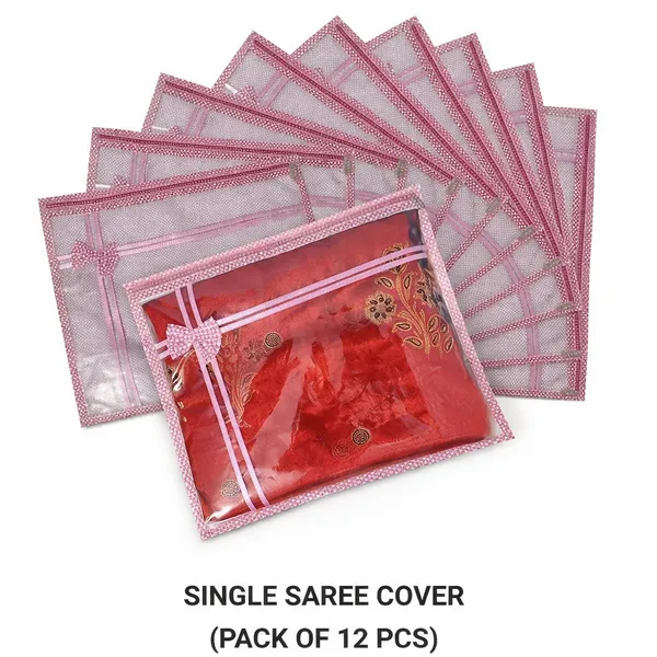 Pack_Of_12_Pink_Premium_Non_Woven_Single_Saree_Covers