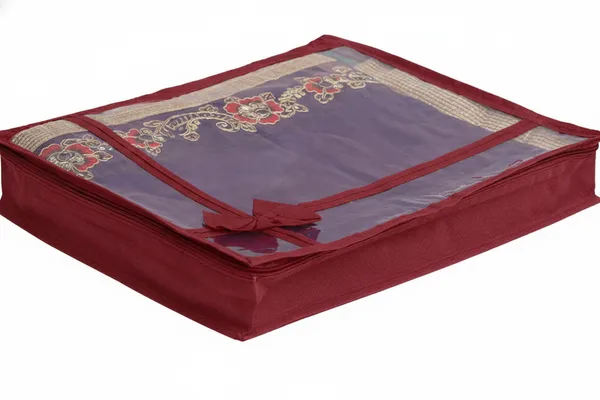 Pack_Of_6_Multicolour_Non_Woven_View_Flower_Design_Attractive_Bow_Saree_Cover_Bag_With_Stainless_Steel_Zip_Lock,_Cloth_Cover,_Wardrobe_Organizer