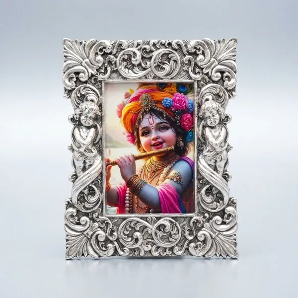 Silver_Ornate_Baroque_Style_With_Krishna_Divine_Art_Photo_Frame