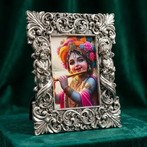 Silver_Ornate_Baroque_Style_With_Krishna_Divine_Art_Photo_Frame