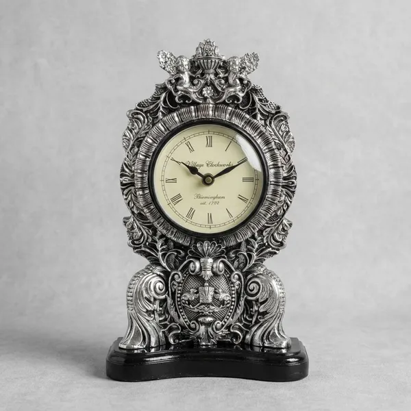Silver_Vintage_Majesty_Pure_Handcrafted_Angel_Table_Clock