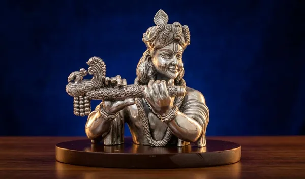 Silver_Pure_Divine_Melody_Handcrafted_Lord_Krishna_With_Flute_Idol