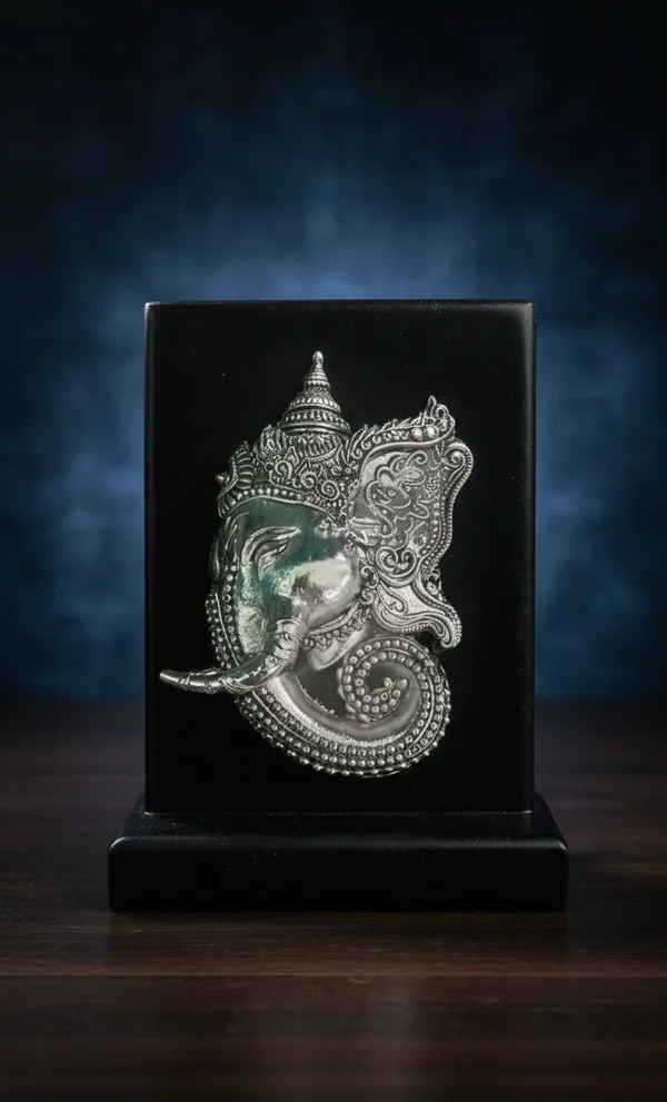 Silver_Pure_Ganesh_Face_Idol_With_Stand