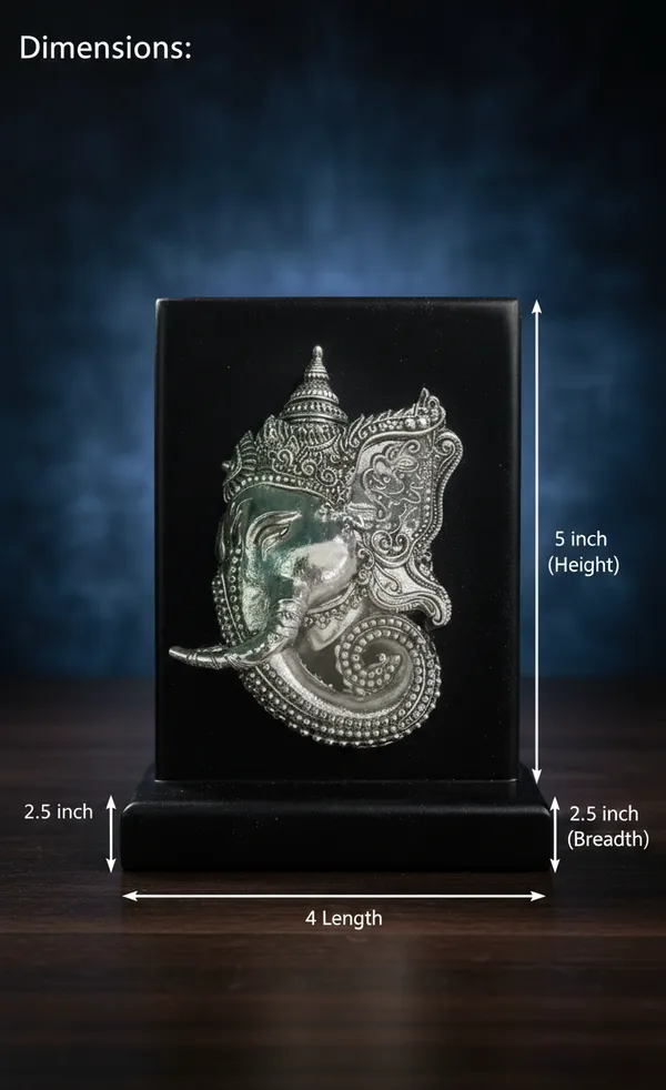 Silver_Pure_Ganesh_Face_Idol_With_Stand