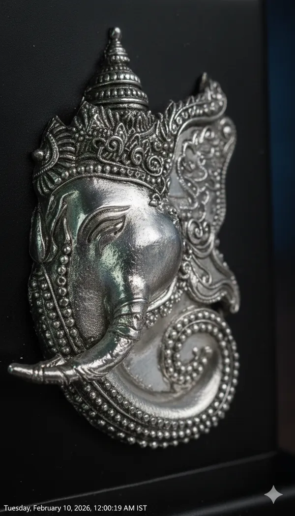 Silver_Pure_Ganesh_Face_Idol_With_Stand