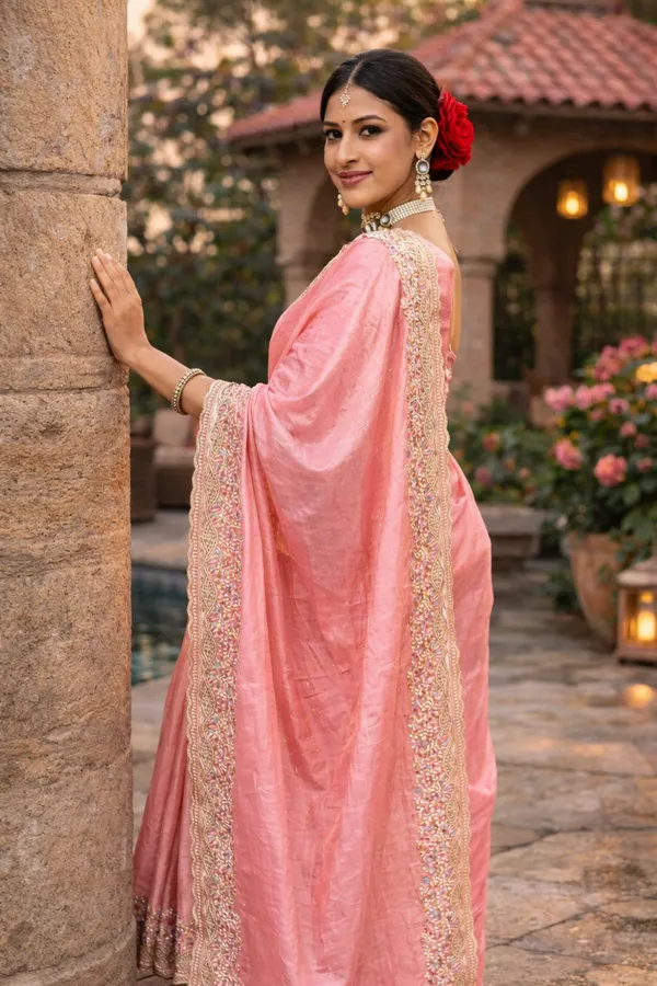 Pink_Embroidered_Crush_Saree_With_Blouse_Piece_For_Women