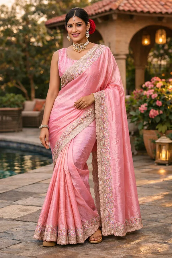 Pink_Embroidered_Crush_Saree_With_Blouse_Piece_For_Women