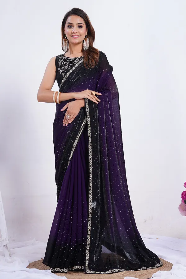 Dark_Purple_Silk_Saree_With_Stone_Work_For_Women
