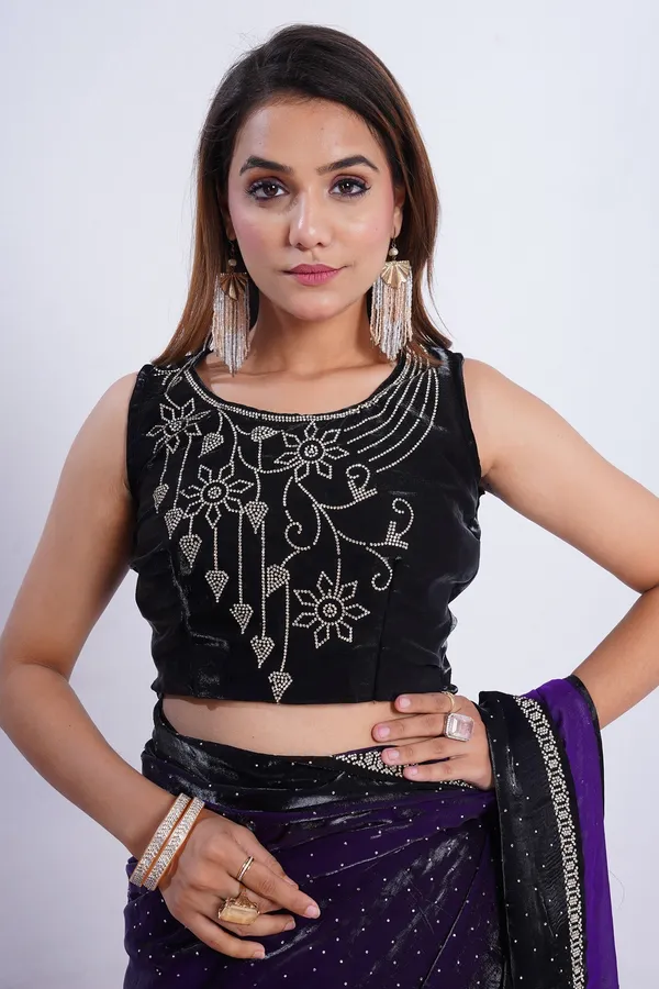 Dark_Purple_Silk_Saree_With_Stone_Work_For_Women