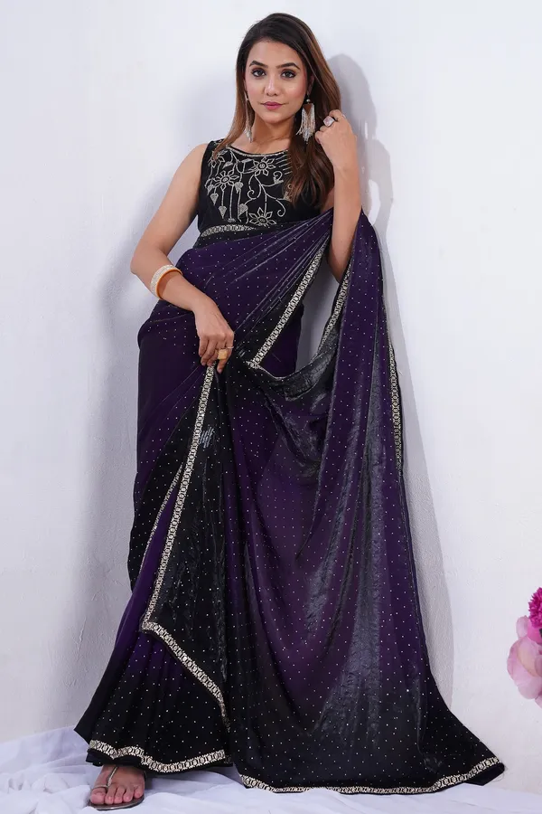 Dark_Purple_Silk_Saree_With_Stone_Work_For_Women