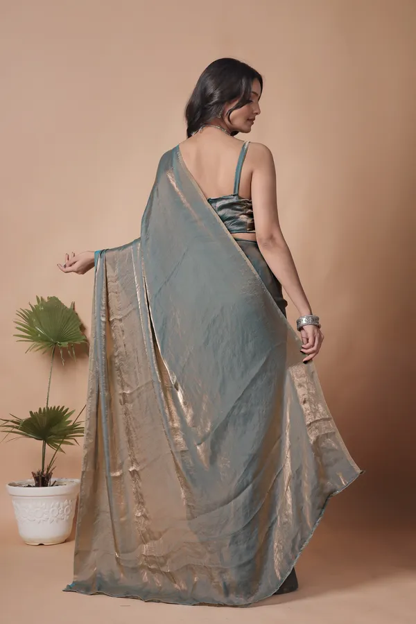 Womens_Sea_Green_Premium_Festivewear_and__Partywear_Solid_Saree