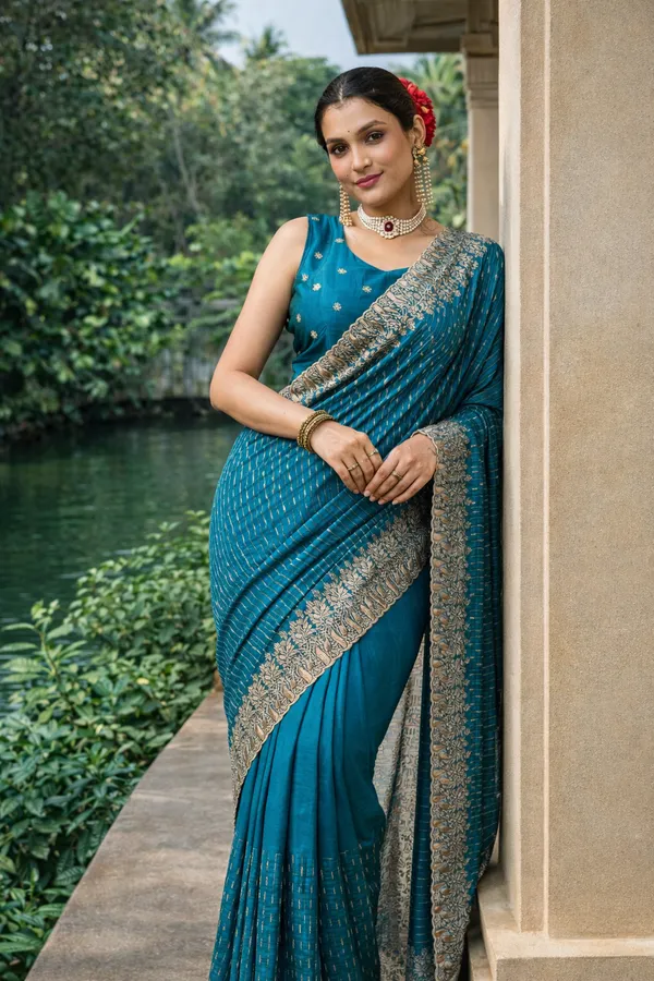 Rama_Vichitra_Silk_Saree_With_Blouse_Piece_For_Women