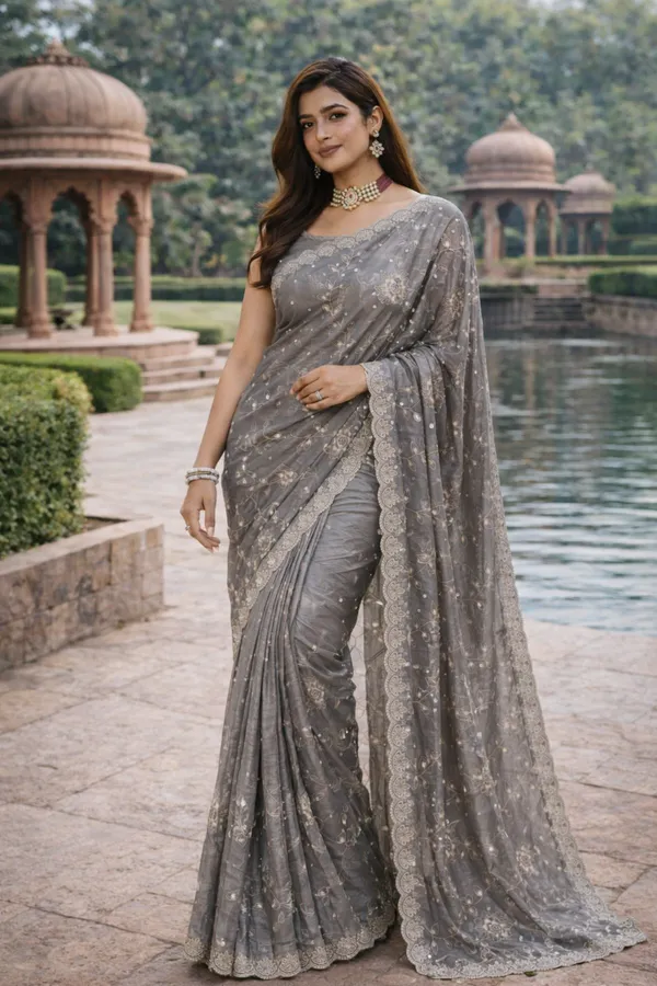 Grey_Zari_Embroidered_Stone_Work_Saree_For_Women