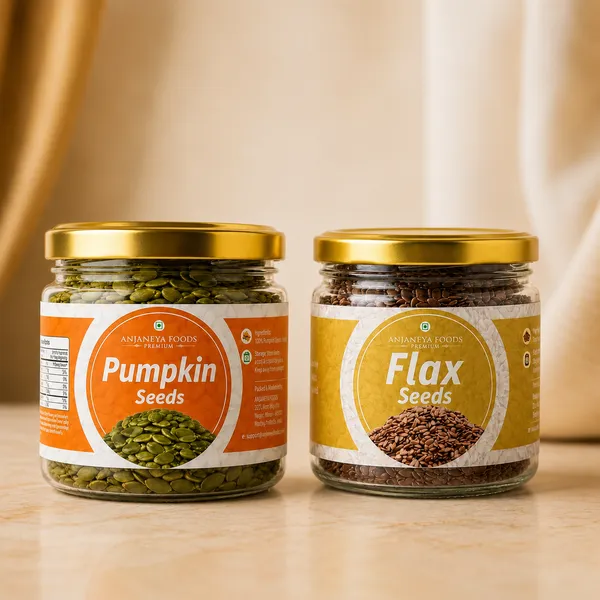 Anjaneya_Foods_Pumpkin_Seeds_And_Flax_Seeds_Pet_Jar_Pack_Of_2