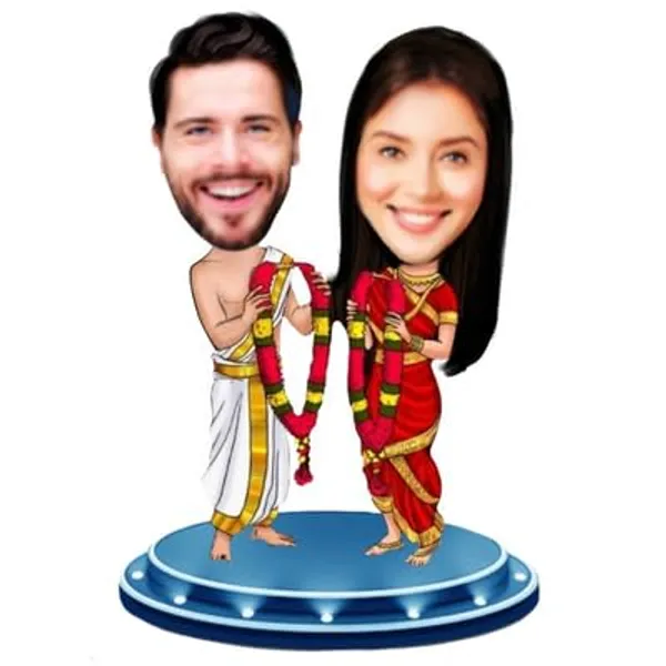 Multicolor_Premium_Personalized_Couple_Caricature_Wooden_Cutout