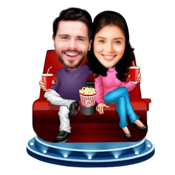 Multicolor_Premium_Personalized_Couple_Caricature_Wooden_Cutout