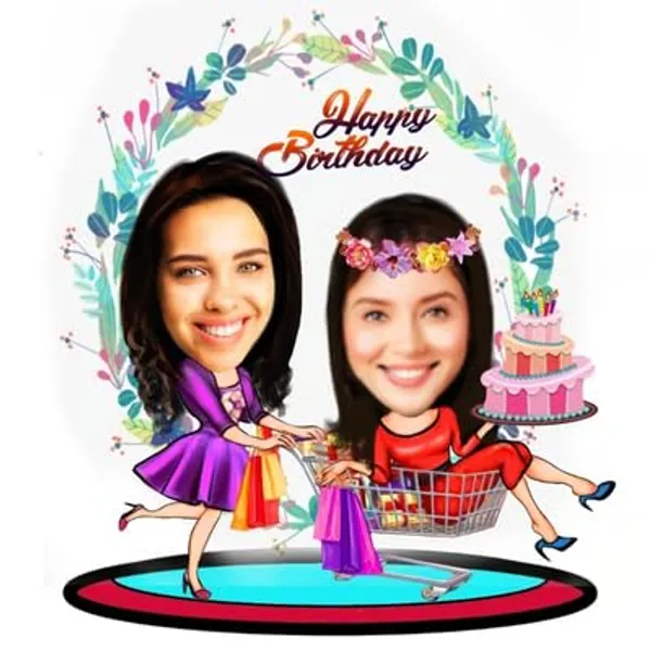 Multicolor_Premium_Personalized_Caricature_Wooden_Cutout