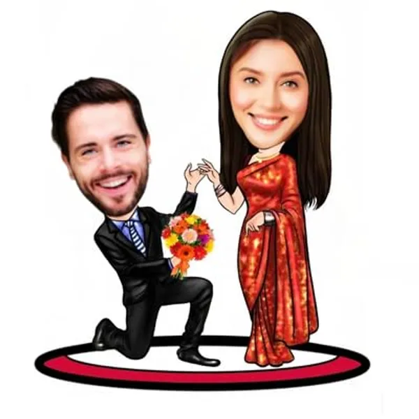 Multicolor_Premium_Personalized_Couple_Caricature_Wooden_Cutout