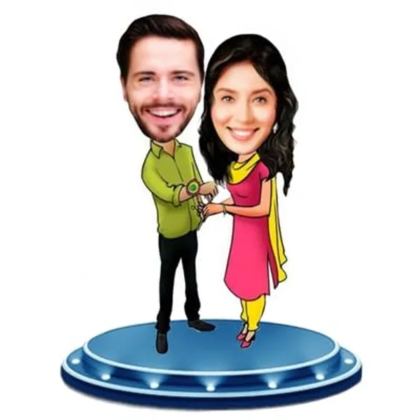 Multicolor_Premium_Personalized_Raksha_Bandhan_Caricature_Wooden_Cutout