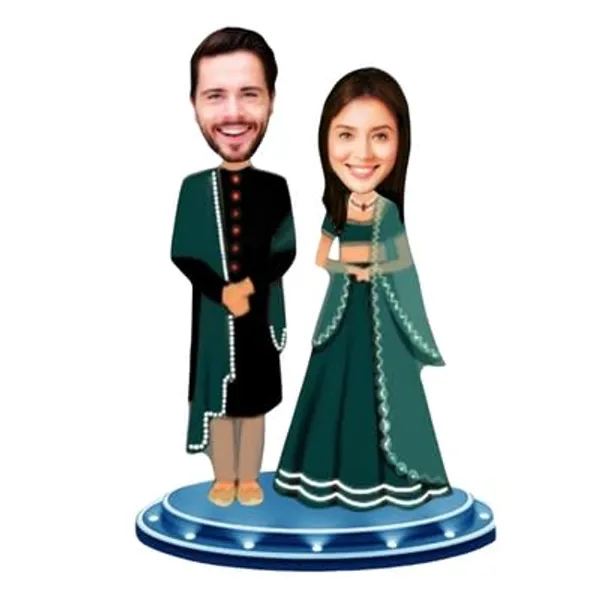 Multicolor_Premium_Personalized_Couple_Caricature_Wooden_Cutout