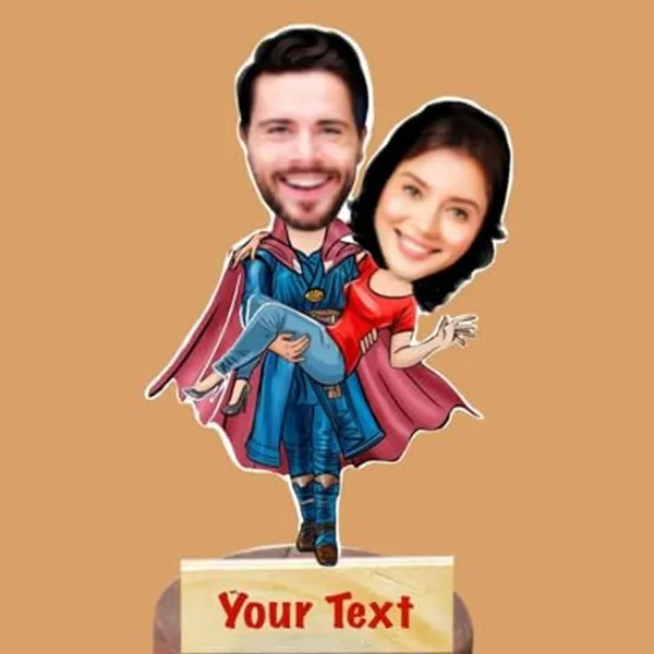 Multicolor_Premium_Personalized_Couple_Caricature_Wooden_Cutout_With_Base